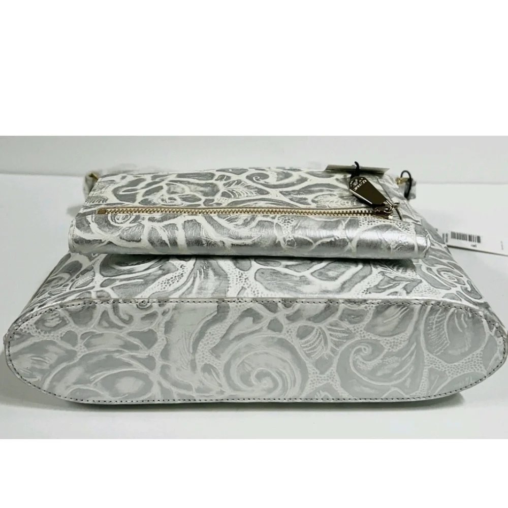 🤍🔹️BRAHMIN🔹️White Assorted KATIE Soft Genuine Leather Crossbody + ady WALLET - Picture 8 of 15